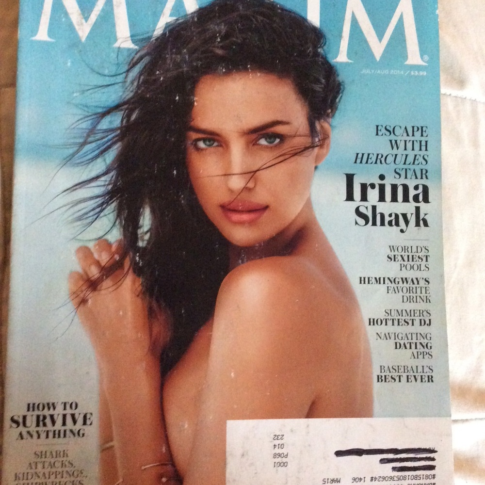 Maxim Magazine July August 2014 #195 Irina Shayk Cover